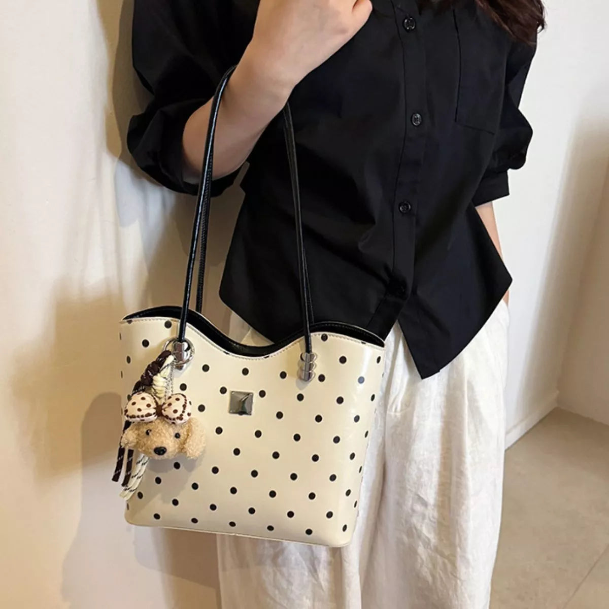 Polka Dot Shoulder Bag
