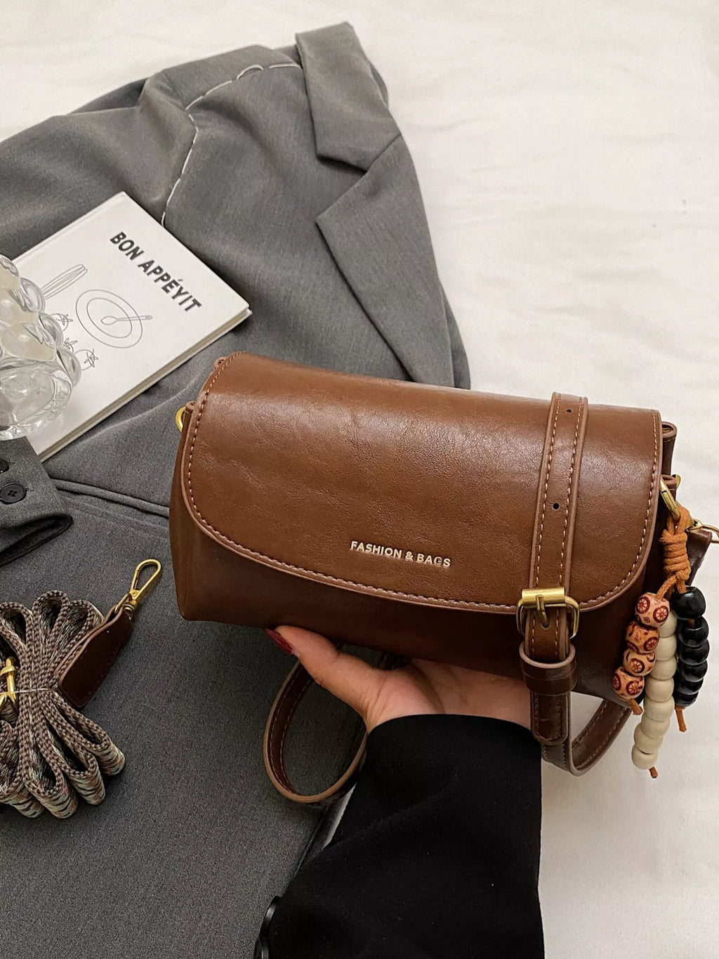 Woven Strap Shoulder Bag