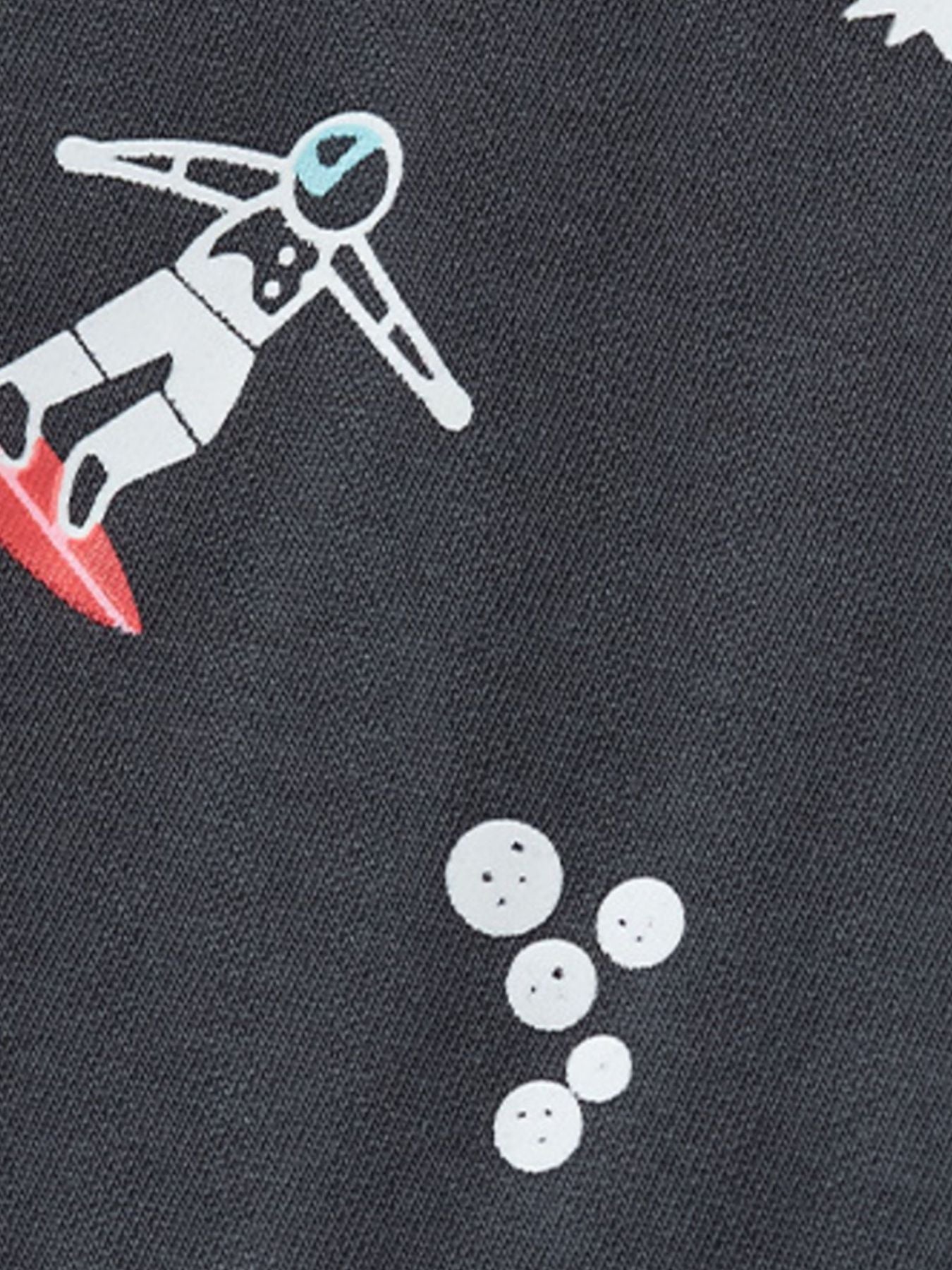 Children's Space-Themed Print Round Neck T-Shirt