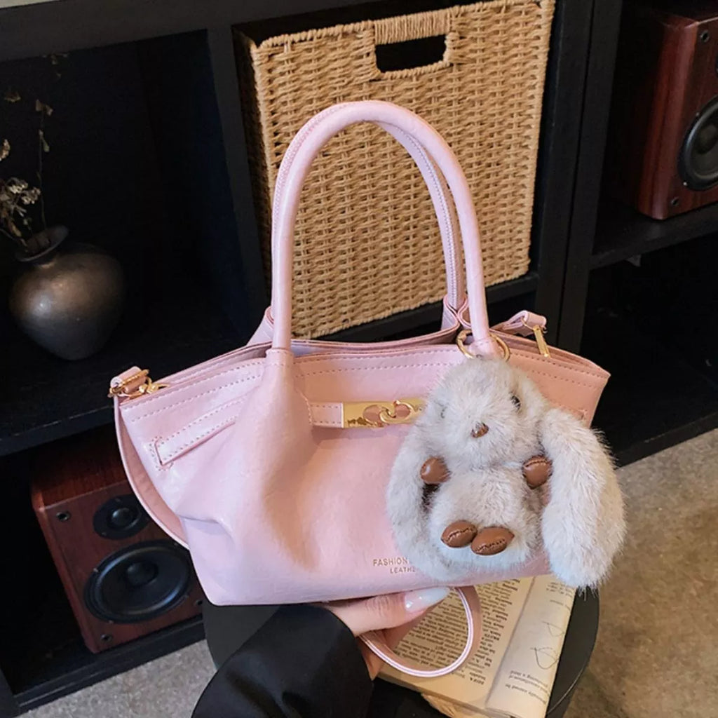 Top Handle Leather Handbag