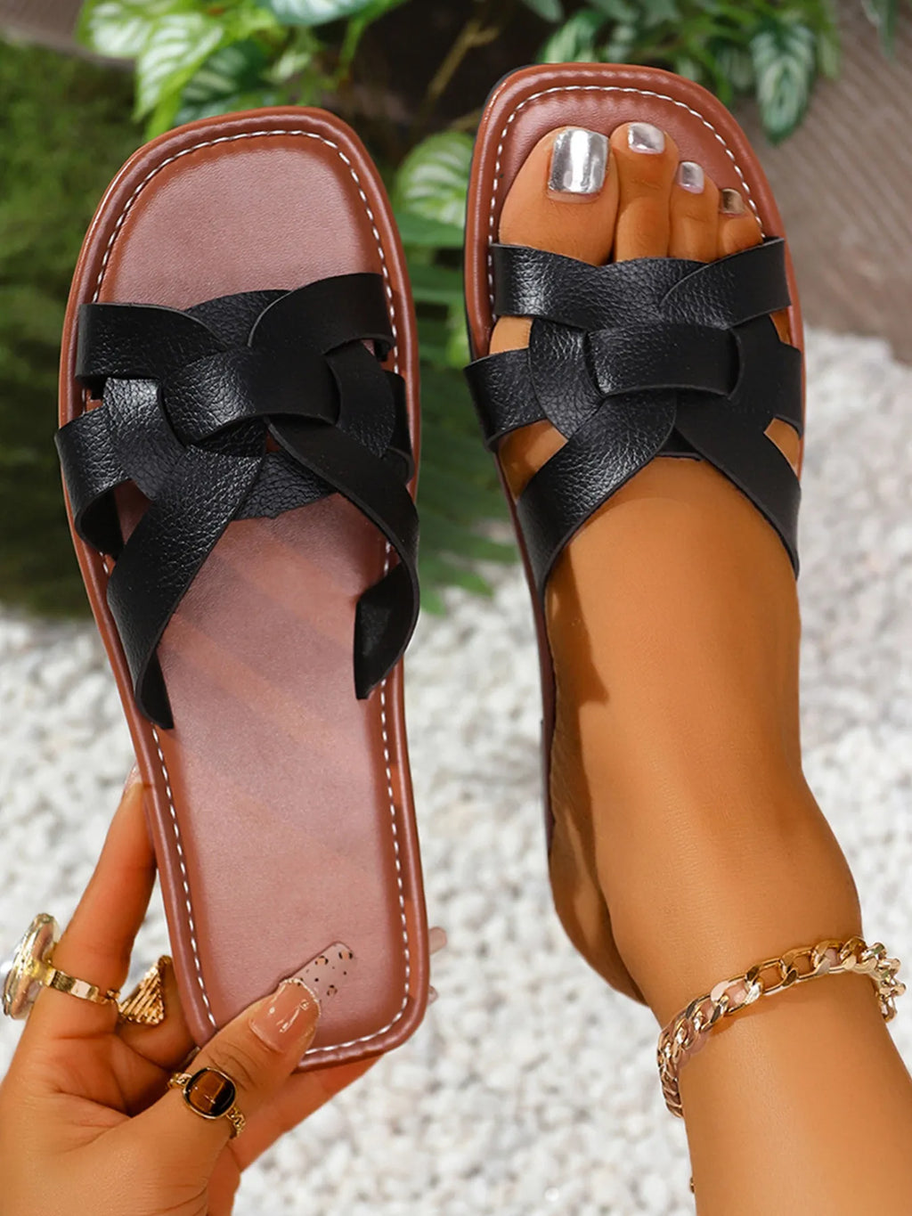 Open Toe Flats Sandals