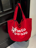 Letter Canvas Tote Bag