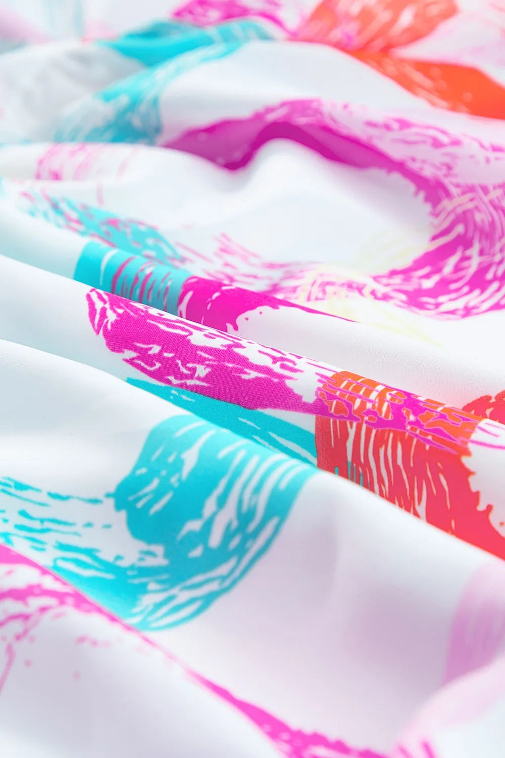 Tied Printed Sleeveless Mini Dress