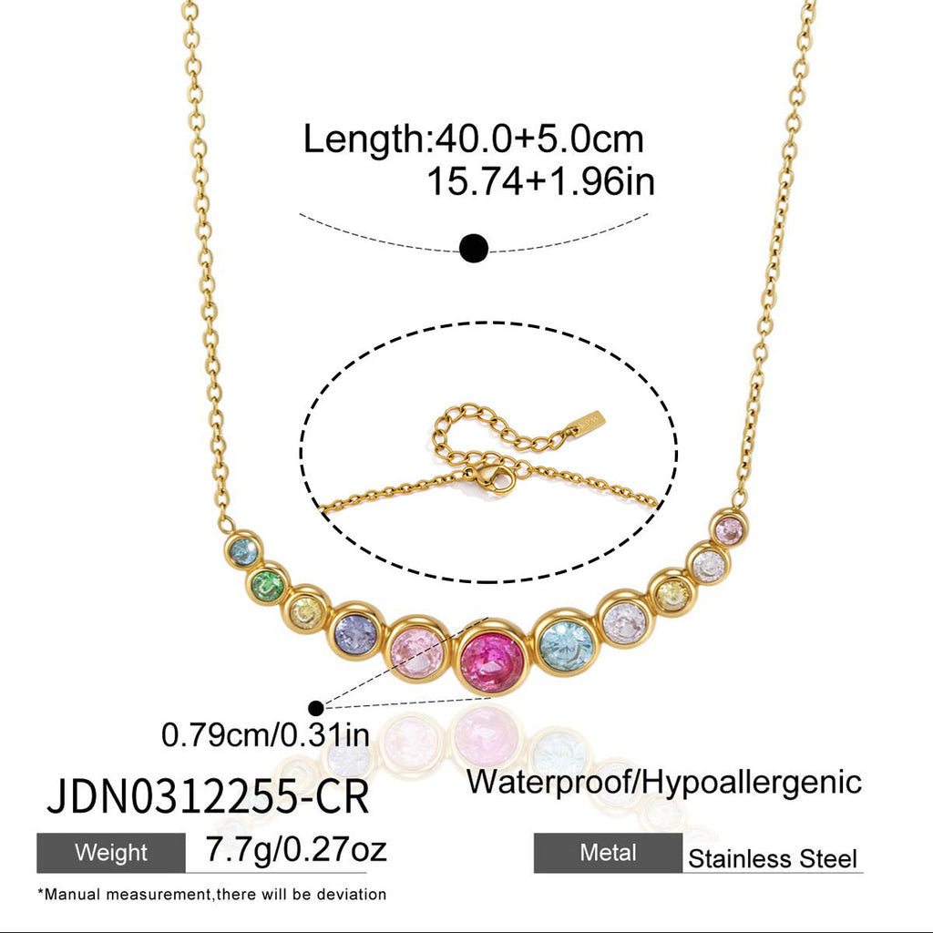 Color Zircon Necklace Collection