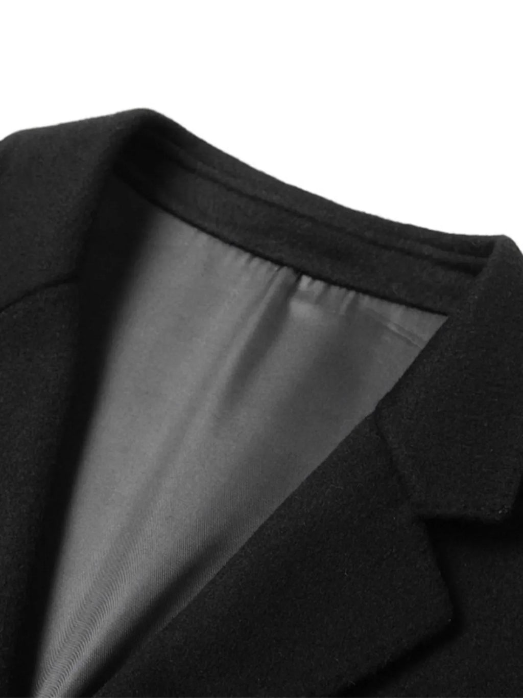 Men's Plus Size Wool Long Sleeve Outerwear