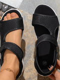 Mesh Platform Cutout Sandals