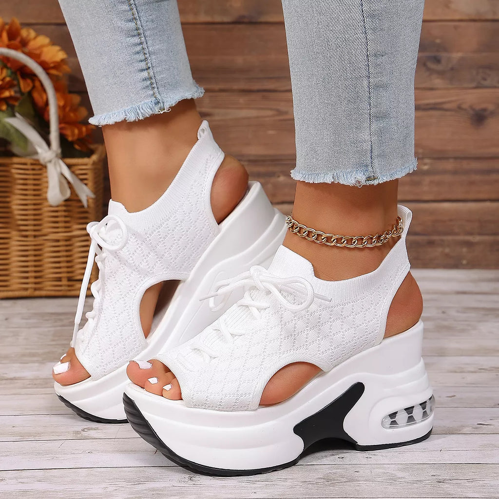 Peep Toe Wedge Sandals