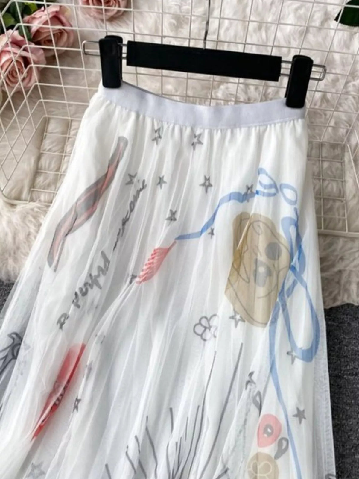 Printed Tulle Skirt