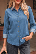 Myosotis Buttoned Down Slim Denim Shirt