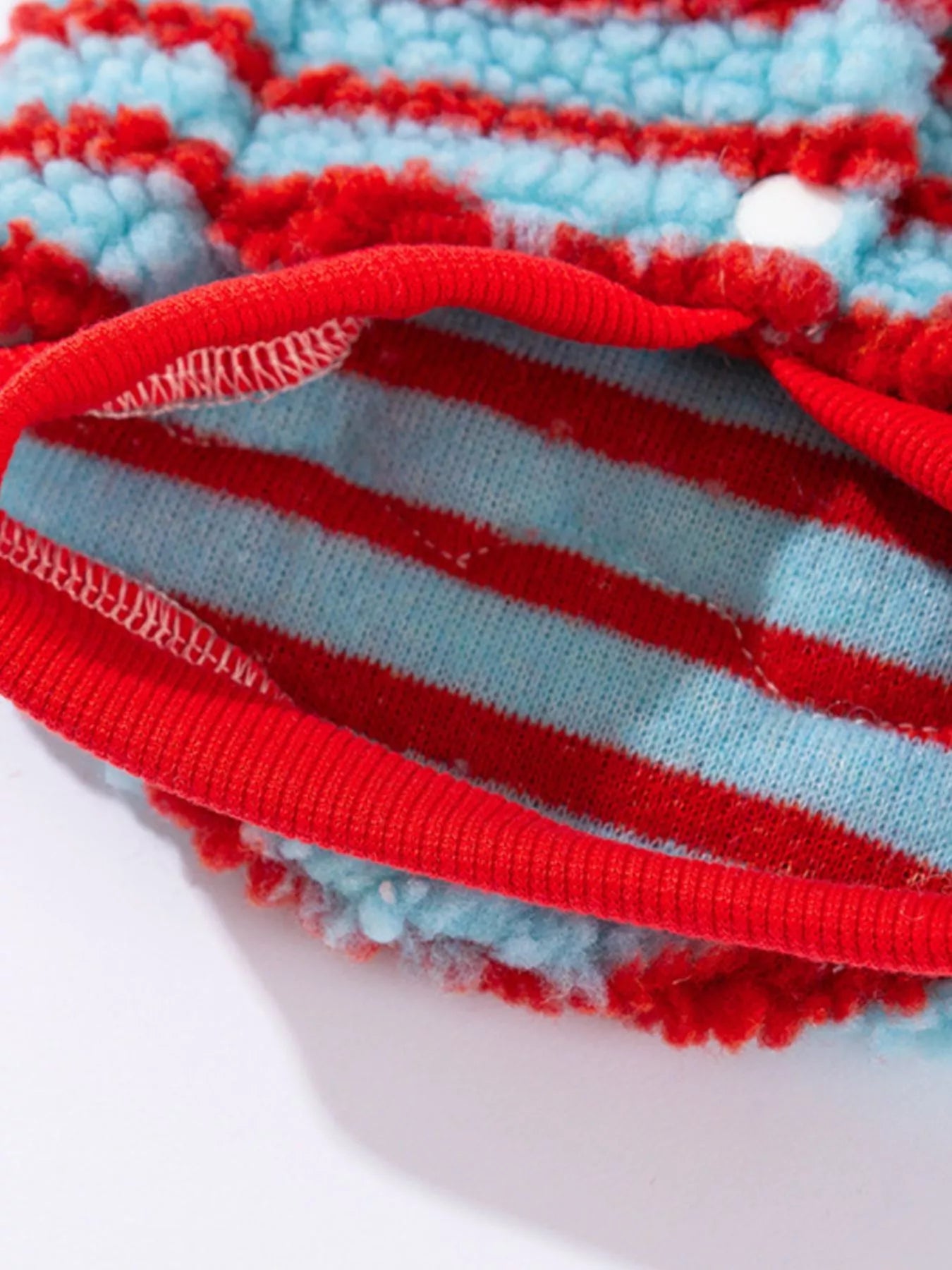 Striped Hooded Plush Pet Sweater