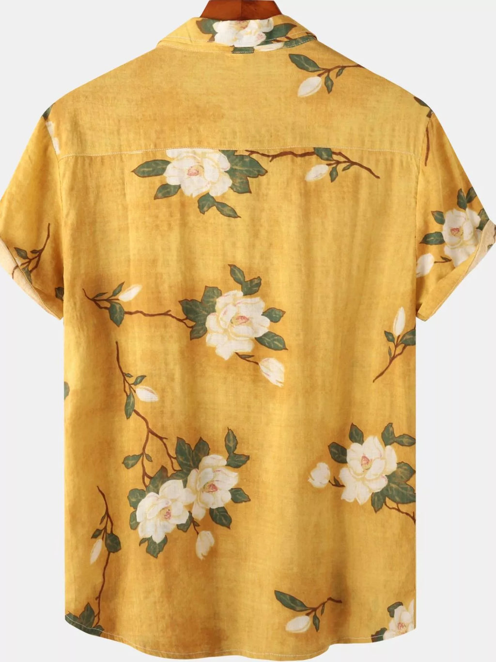 Men's Plus Size Floral Print Short Sleeve Shirt