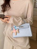 Crocodile Embossed Mini Crossbody Bag