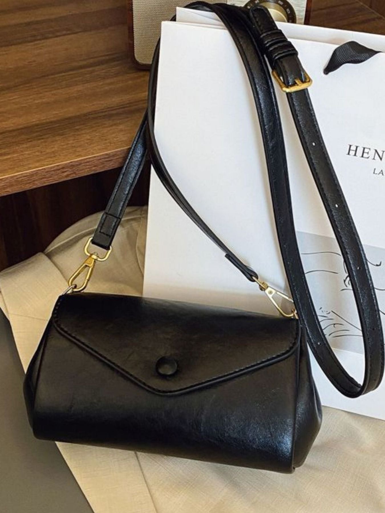 Flap Leather Crossbody Bag