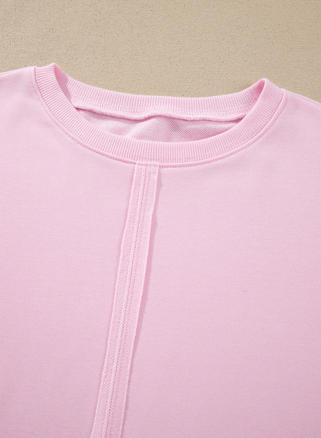 Lace Trim Bow Tie Sleeve Raw Seam Sweatshirt