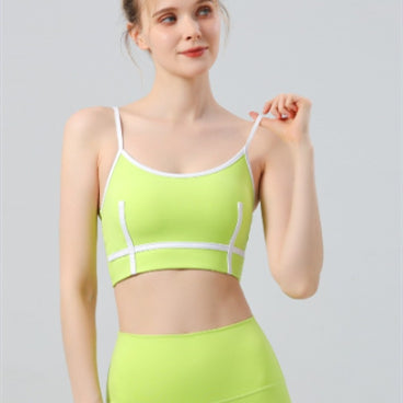 Fashionable Backless Vest Bare-feel Slimming Geometric Lingerie Yoga Wear