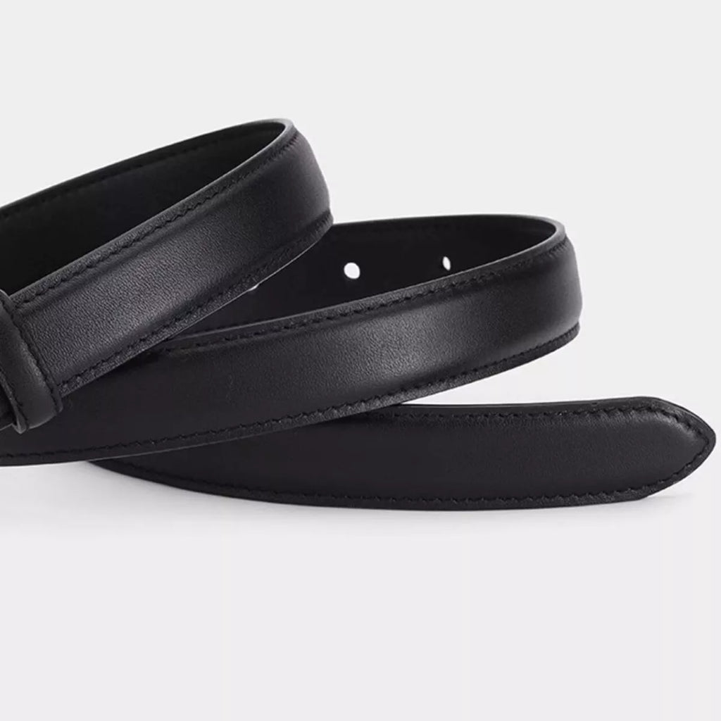 Gold Buckle Leather Belt
