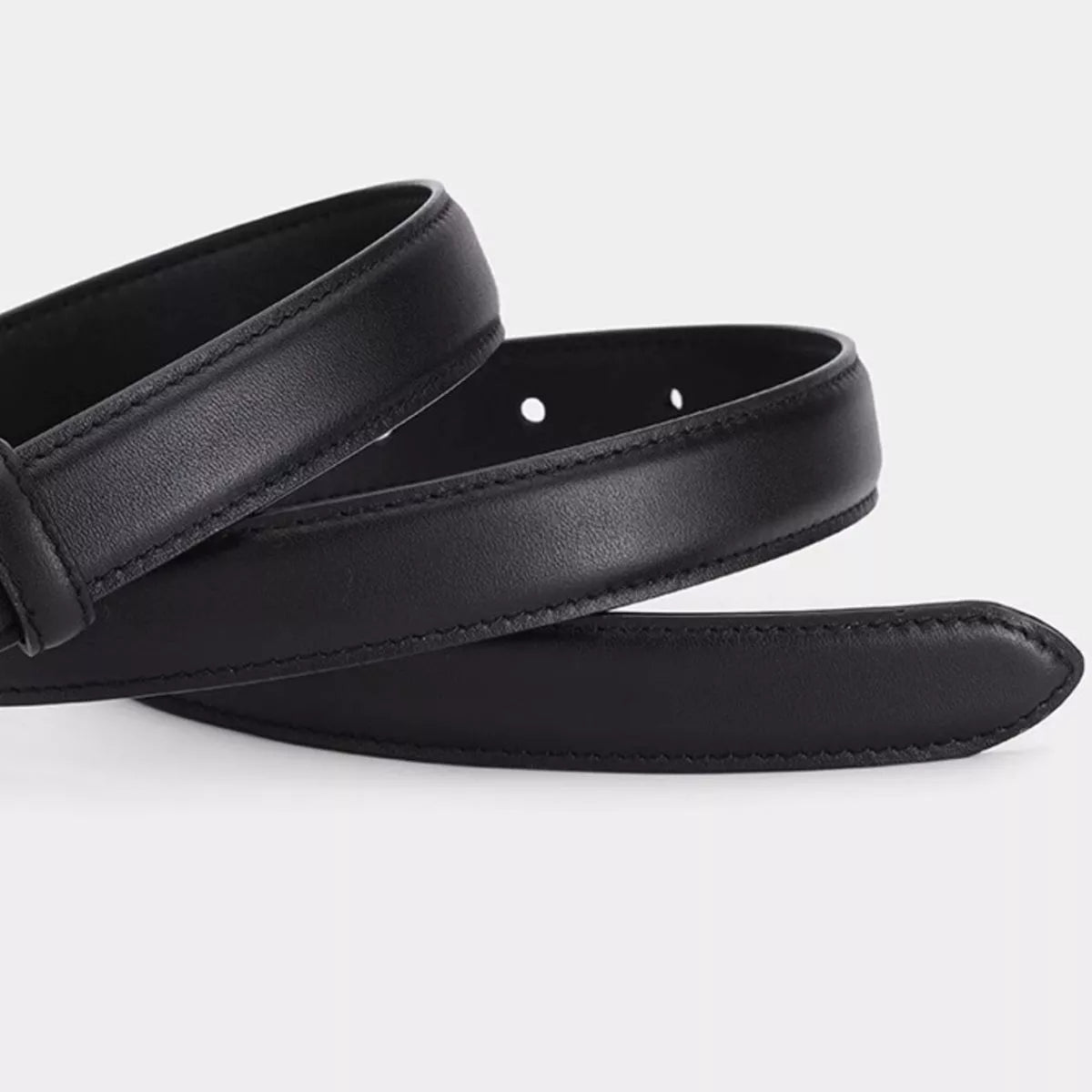 Gold Buckle Leather Belt