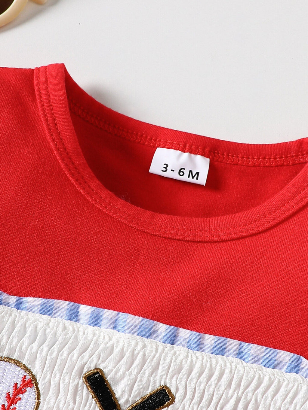 Children's Baseball Graphic Tee & Gingham Shorts Set
