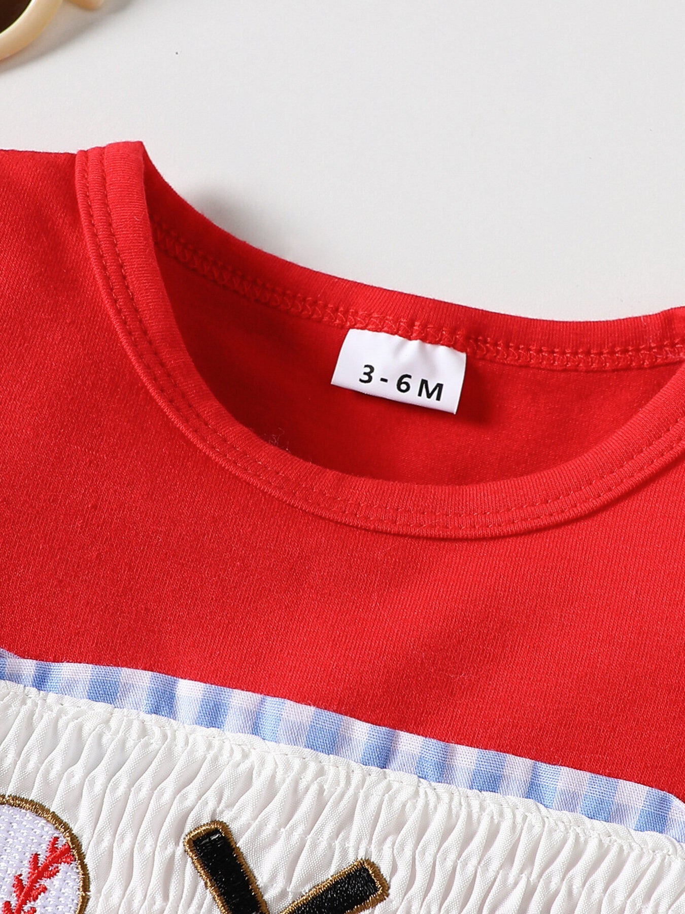Children's Baseball Graphic Tee & Gingham Shorts Set
