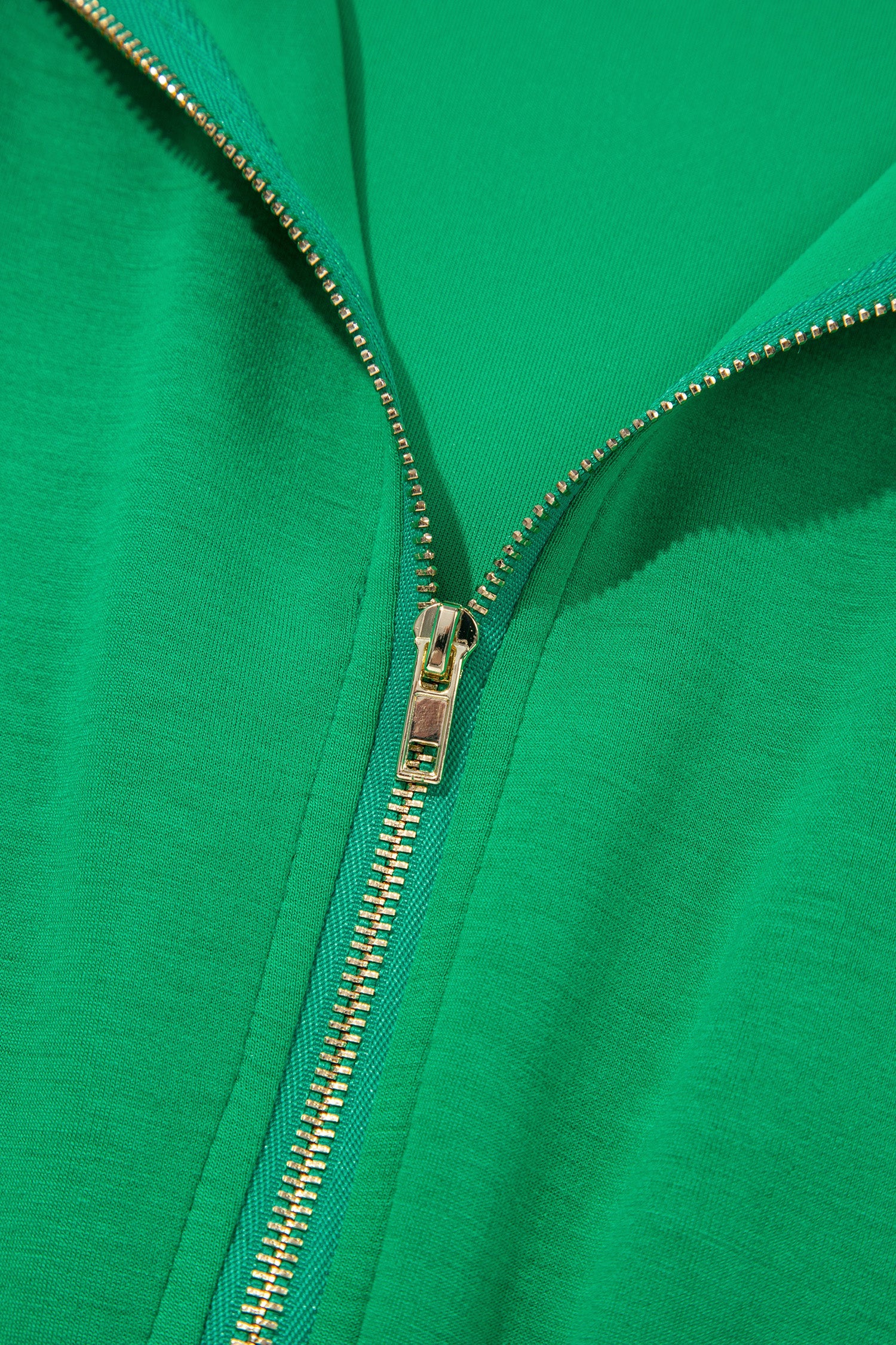 Bright Green Sleeveless Zip Front Scallop Hem Mini Dress