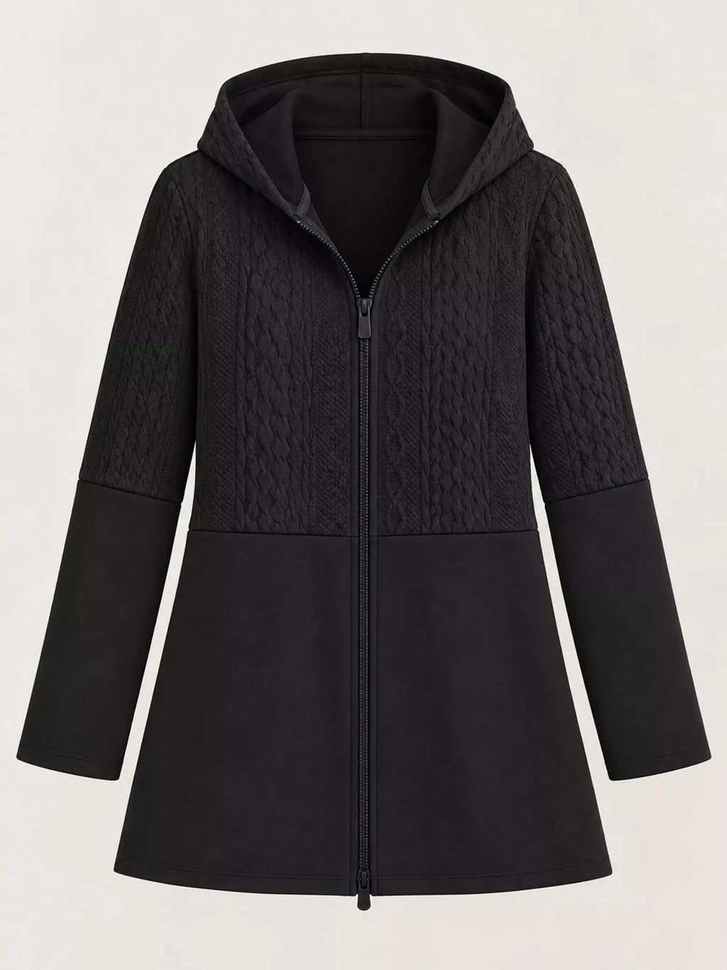 Full Size Hooded Zip-Up Jacket Plus Size