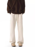 Men's Plus Size Drawstring Wide-Leg Pants