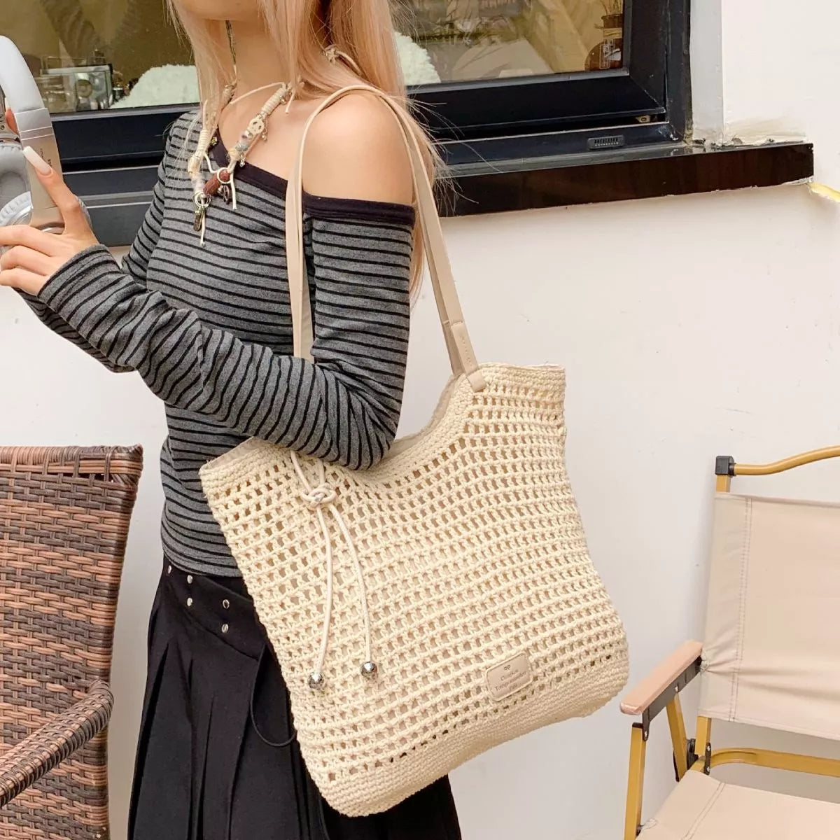 Crochet Knit Shoulder Bag