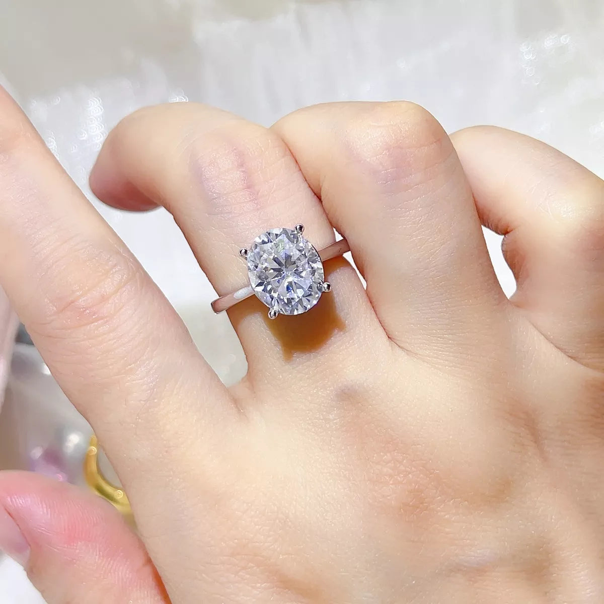 5 Carat 925 Sterling Silver Moissanite Ring
