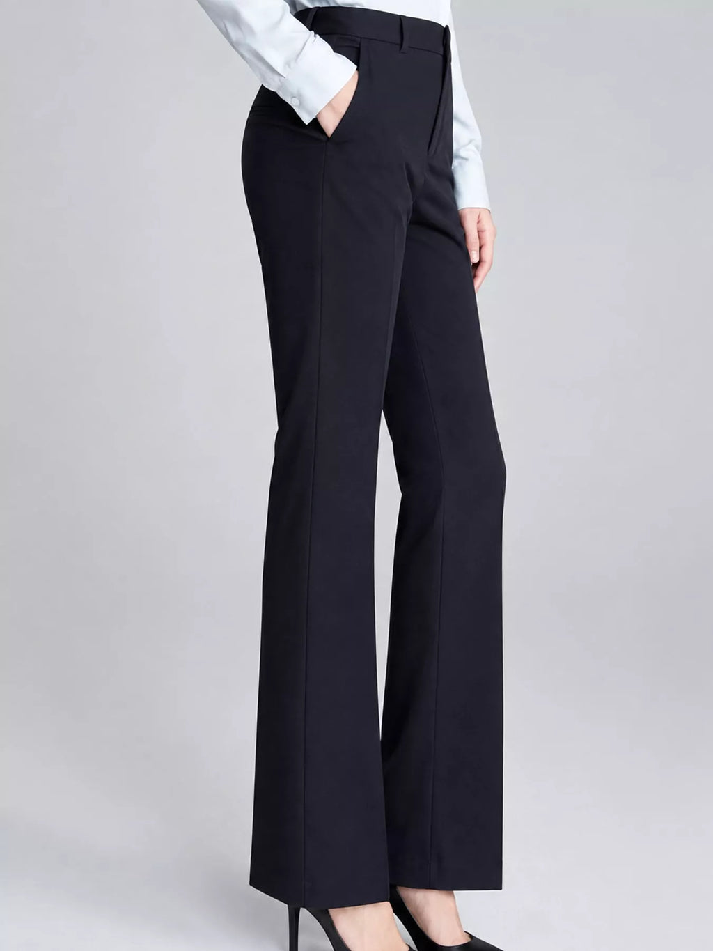 High-Waisted Straight-Leg Pants