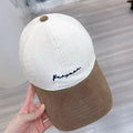 Embroidered Corduroy Baseball Cap