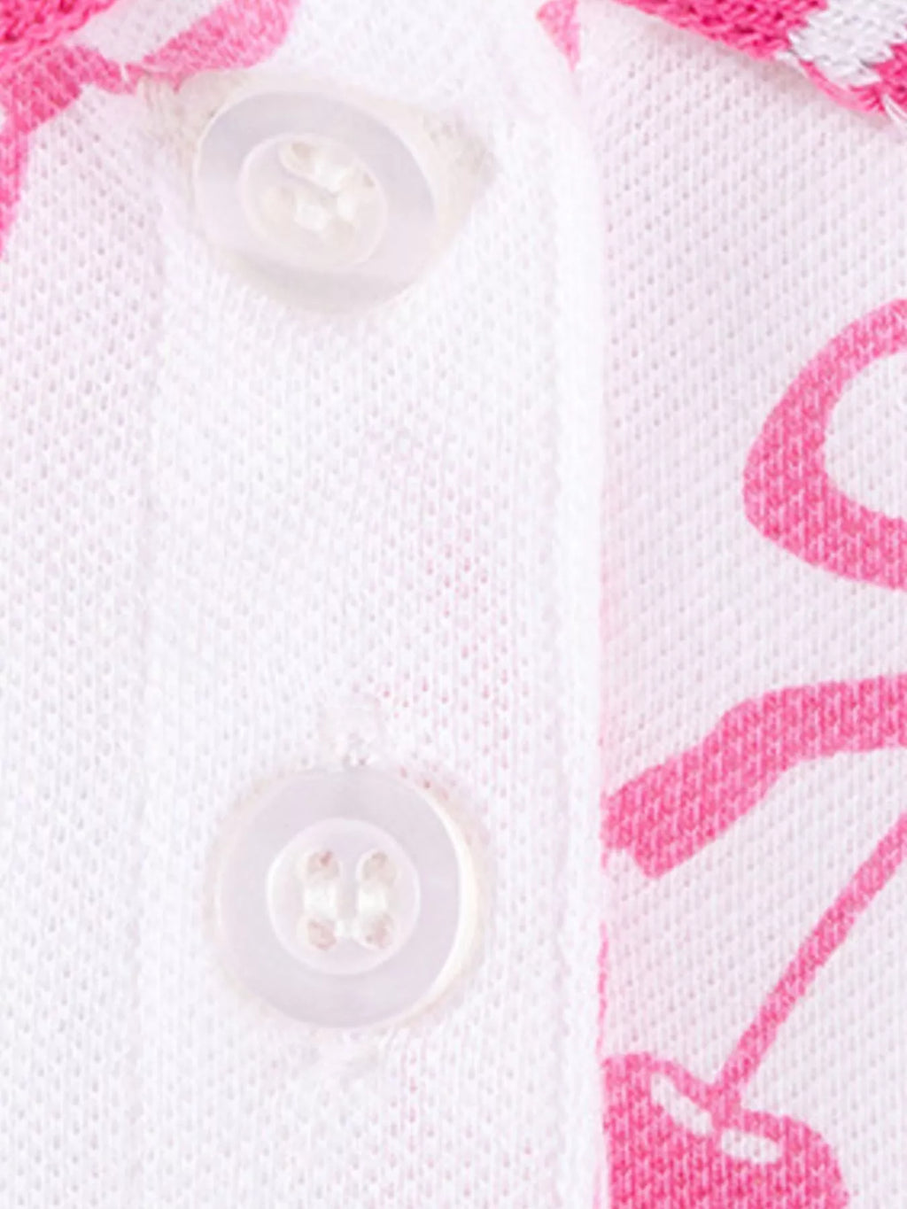 Children's Long-Sleeve Cherry Print Polo Dress