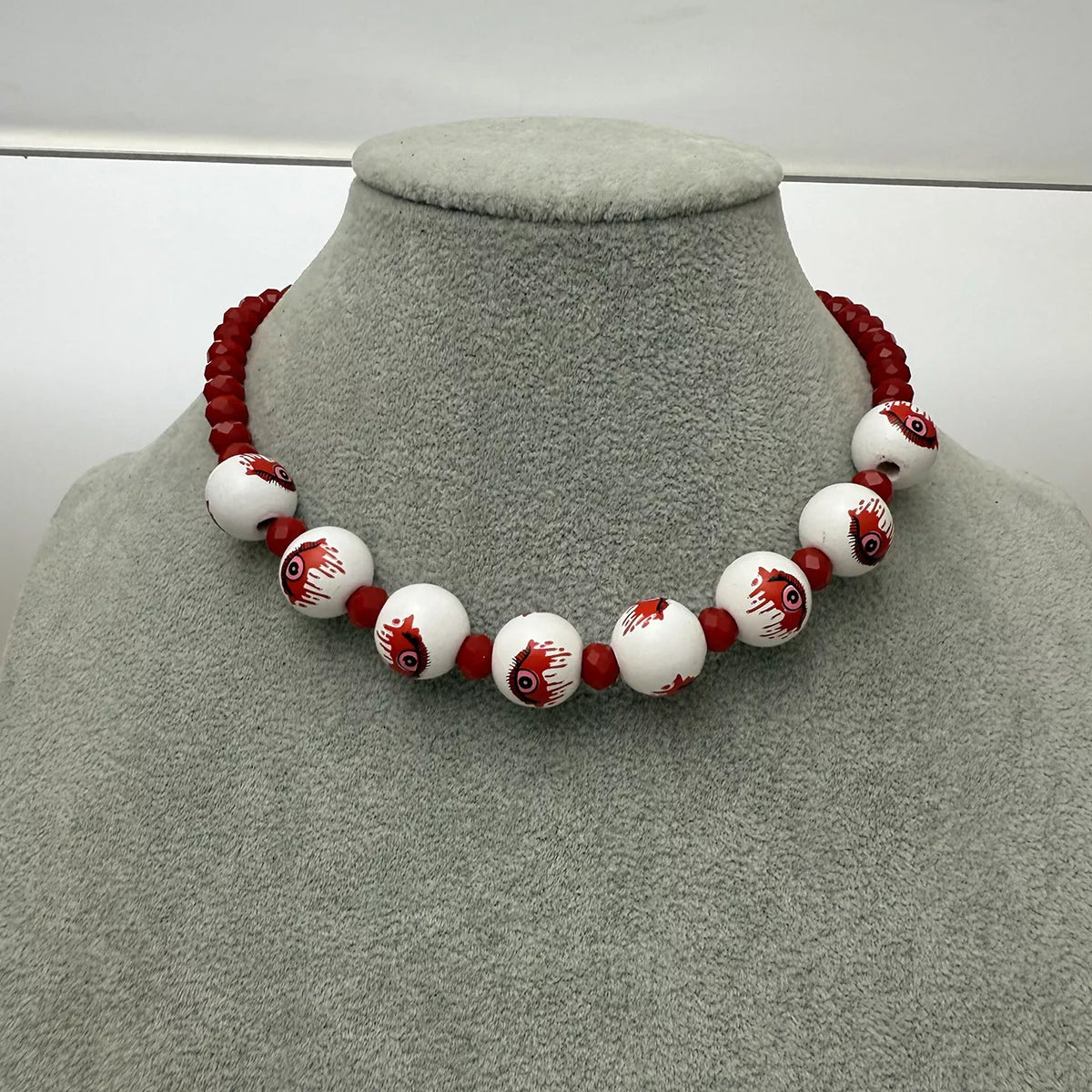 Halloween Eyeball Beaded Necklace
