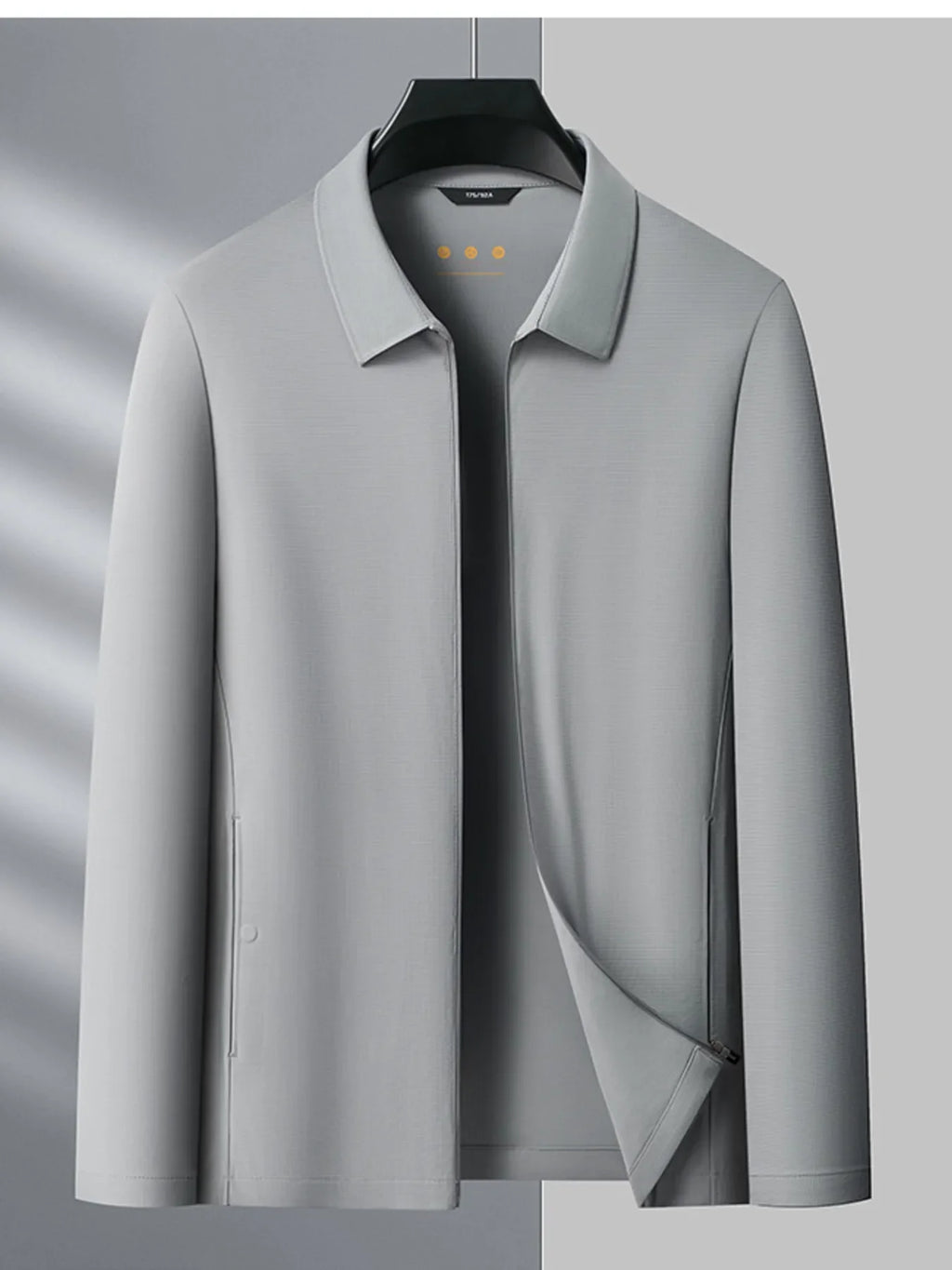 Men's Plus Size Zip Up Long Sleeve Jacket