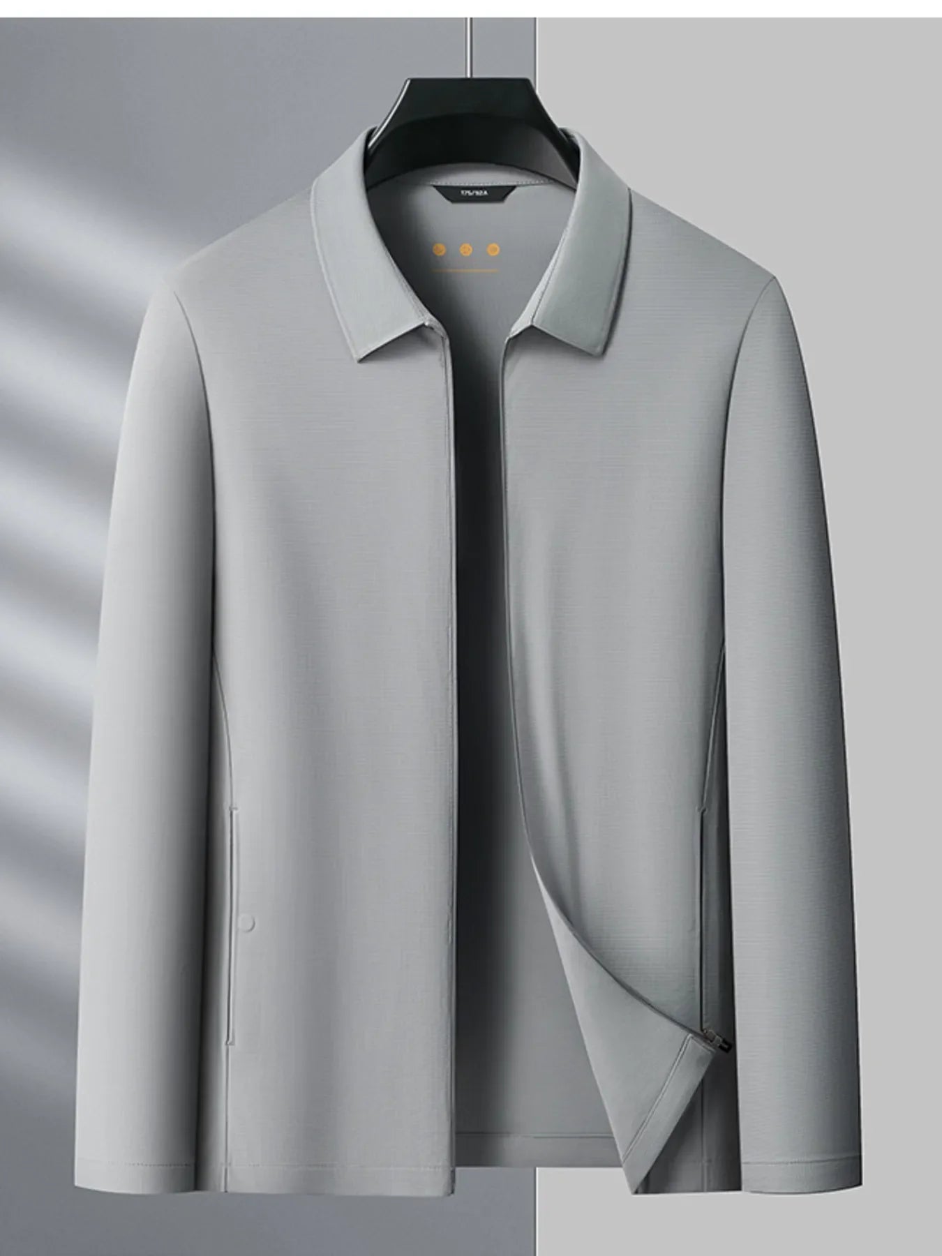 Men's Plus Size Zip Up Long Sleeve Jacket