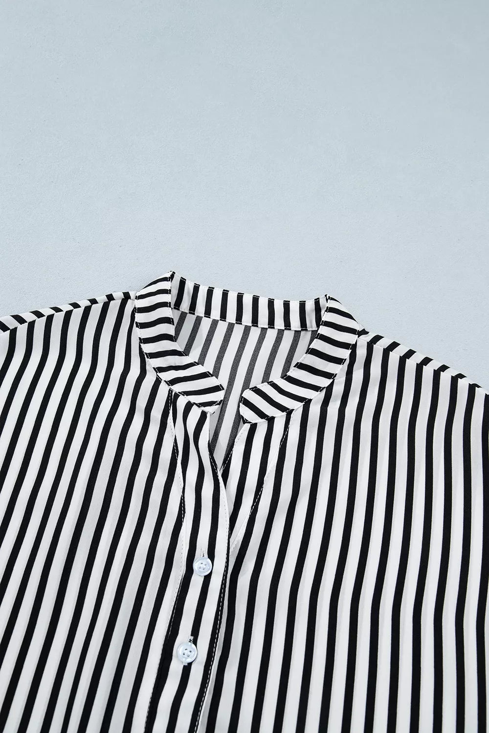 Striped Half Sleeve Button-Up Shirt