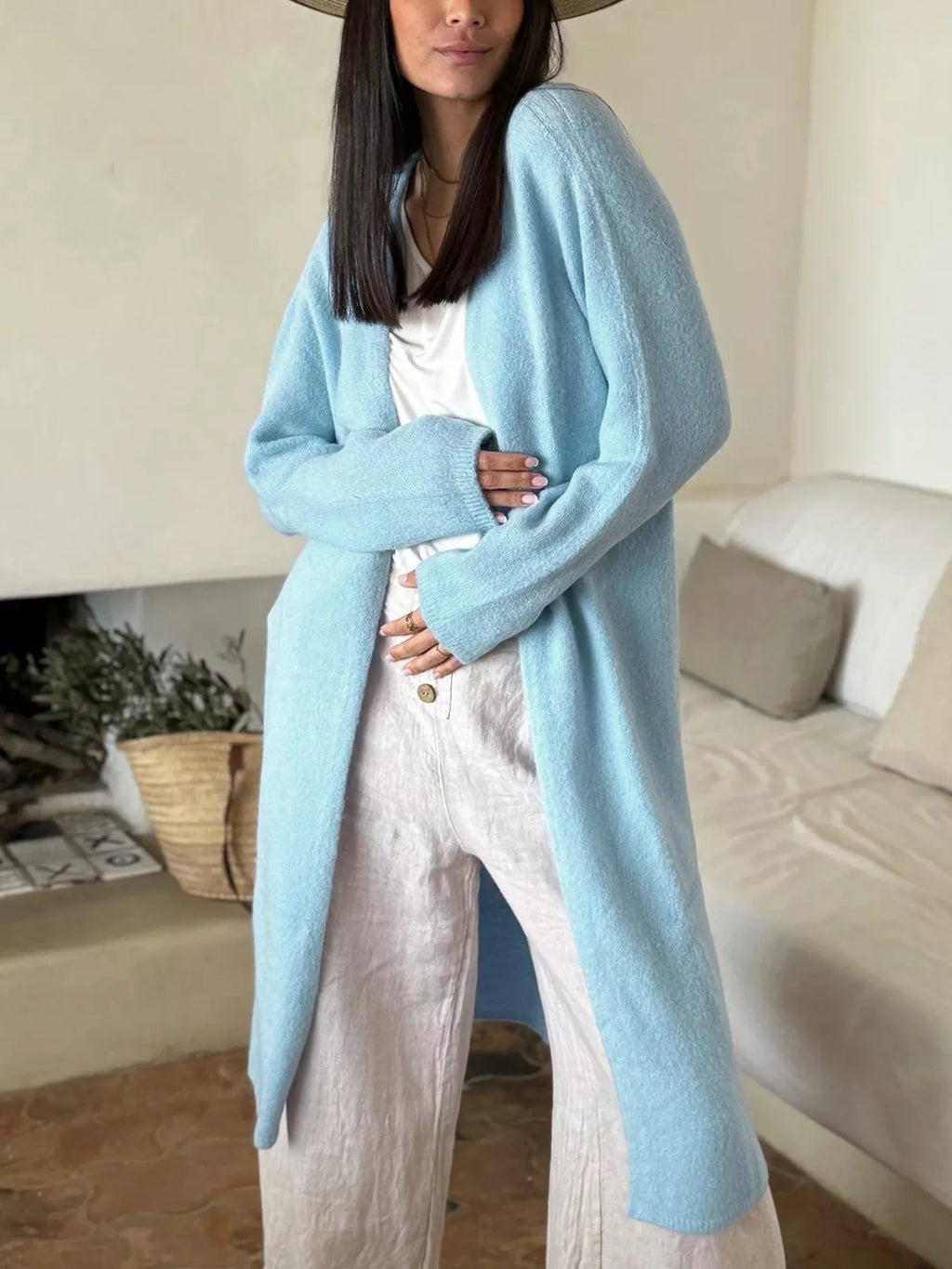 Soft Open-Front Longline Cardigan