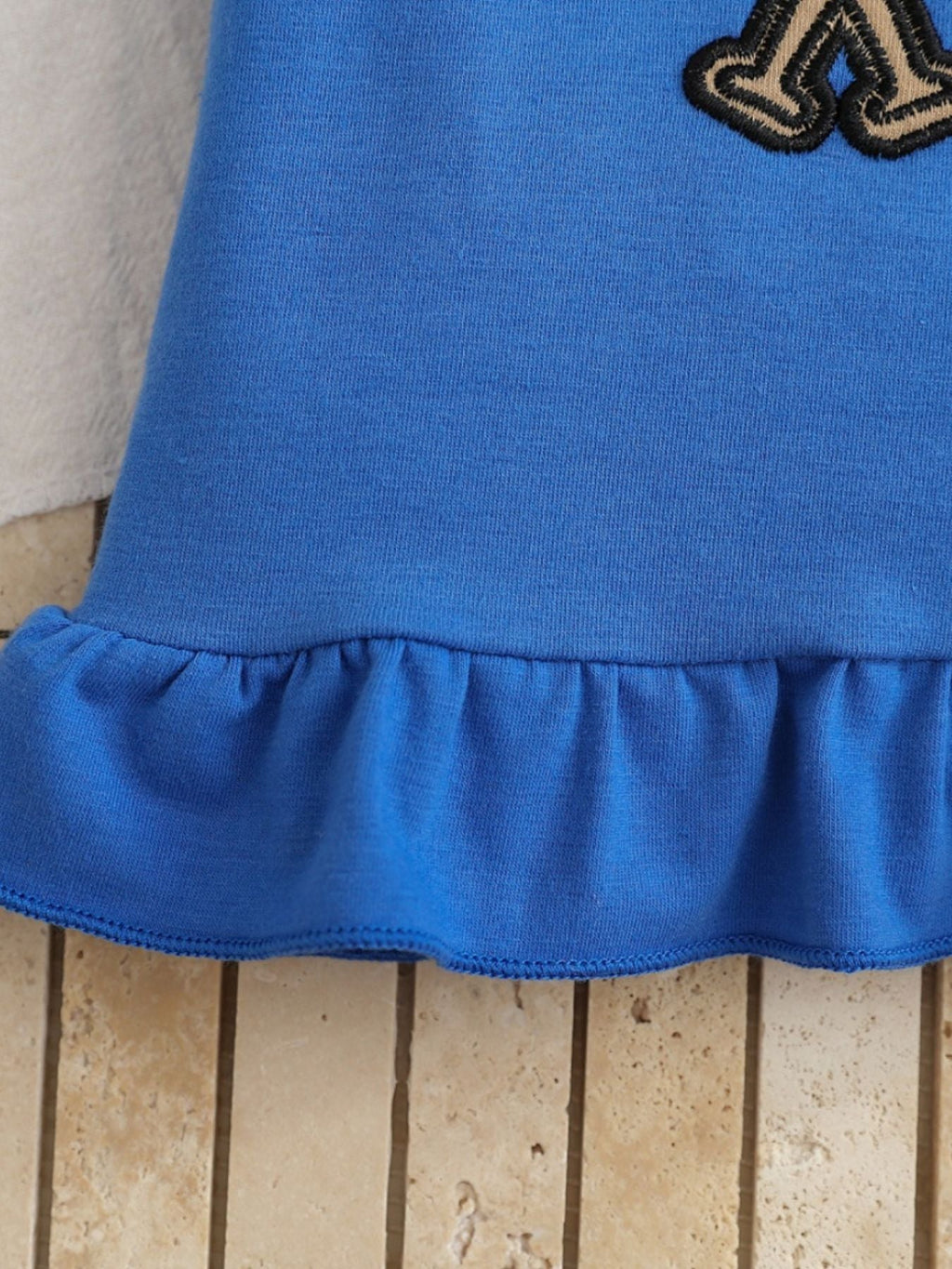 Children's Baseball Love Graphic Ruffle Trim Tee and Shorts Set