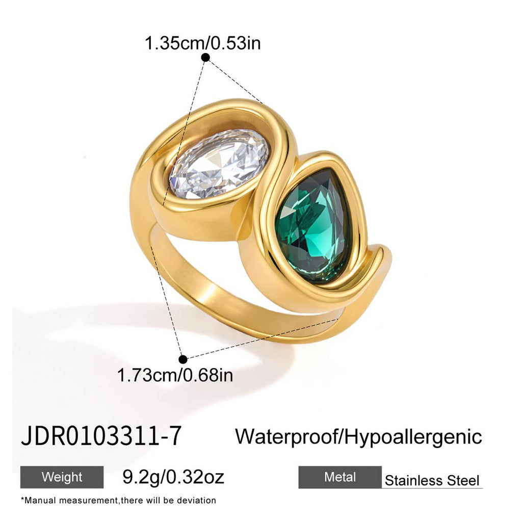 Green Zircon Ring