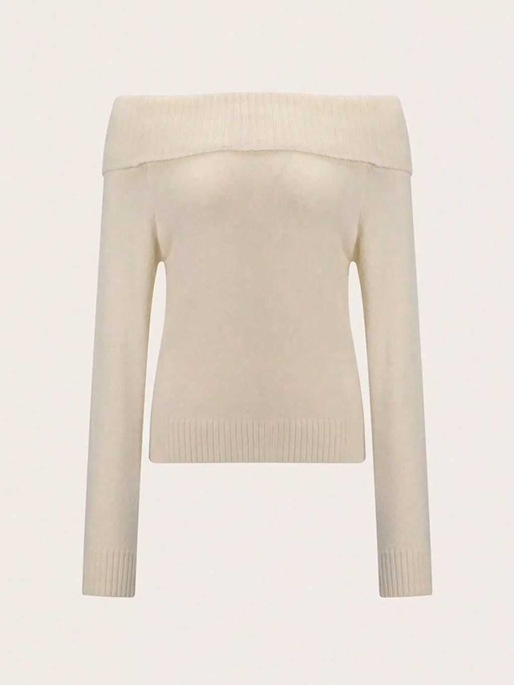 Ribbed Knit Off Shoulder Sweater