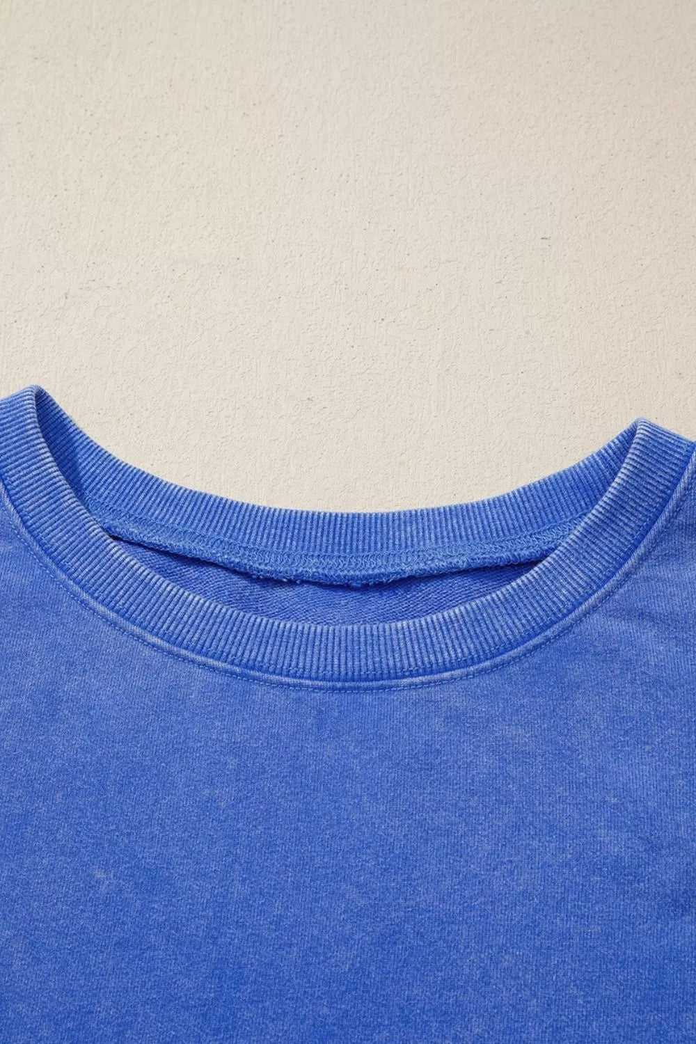 Mineral Wash Split Hem Loose Tunic Sweatshirt