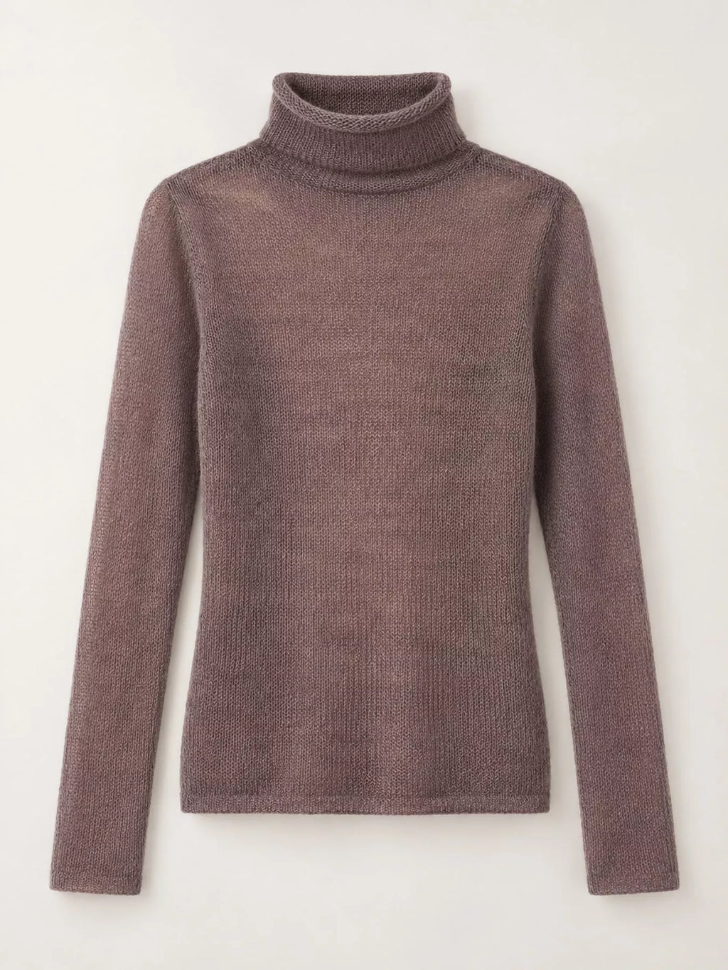 Sheer Turtleneck Knit Top