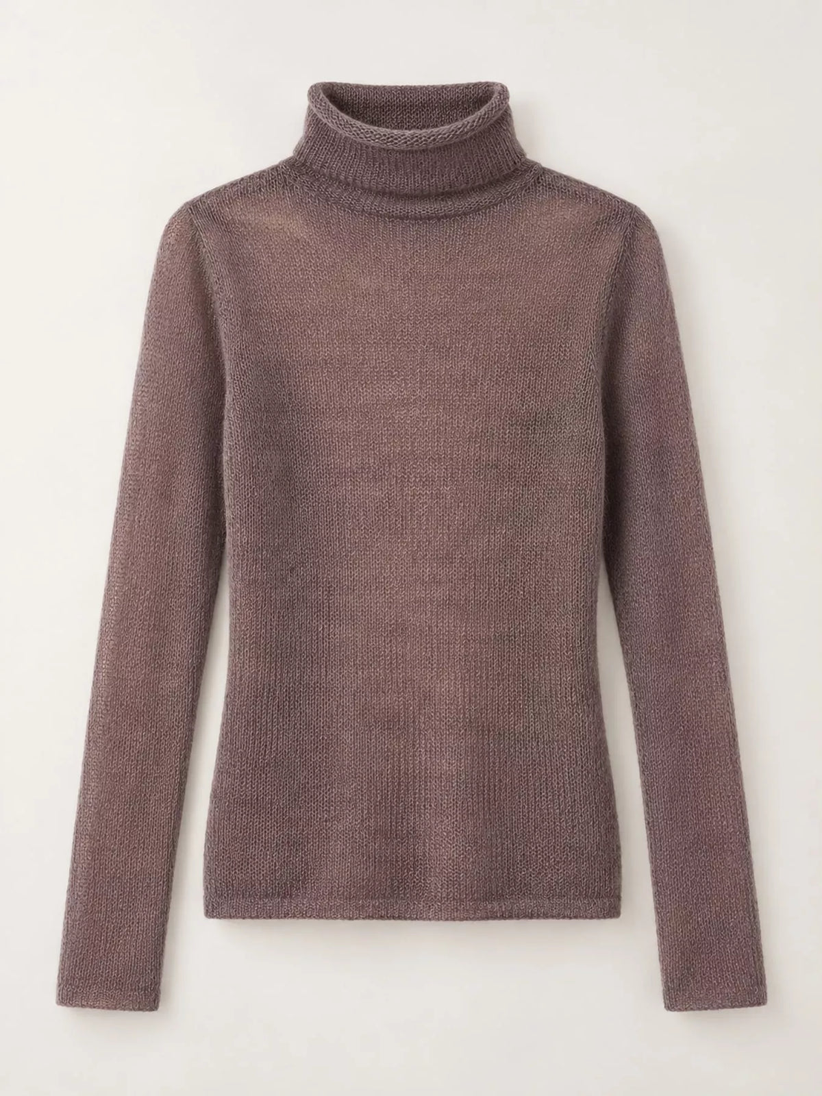 Sheer Turtleneck Knit Top
