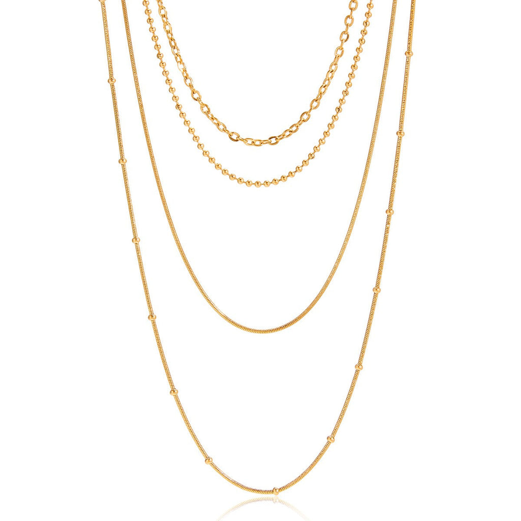 18K gold layered necklace
