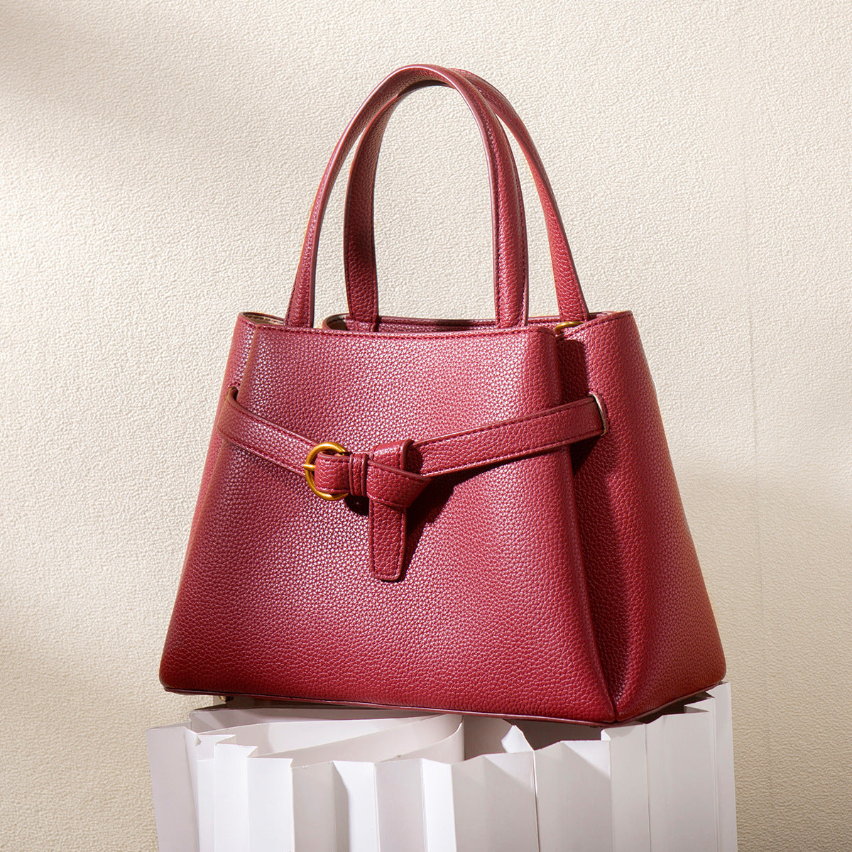 Leather Top Handle Handbag