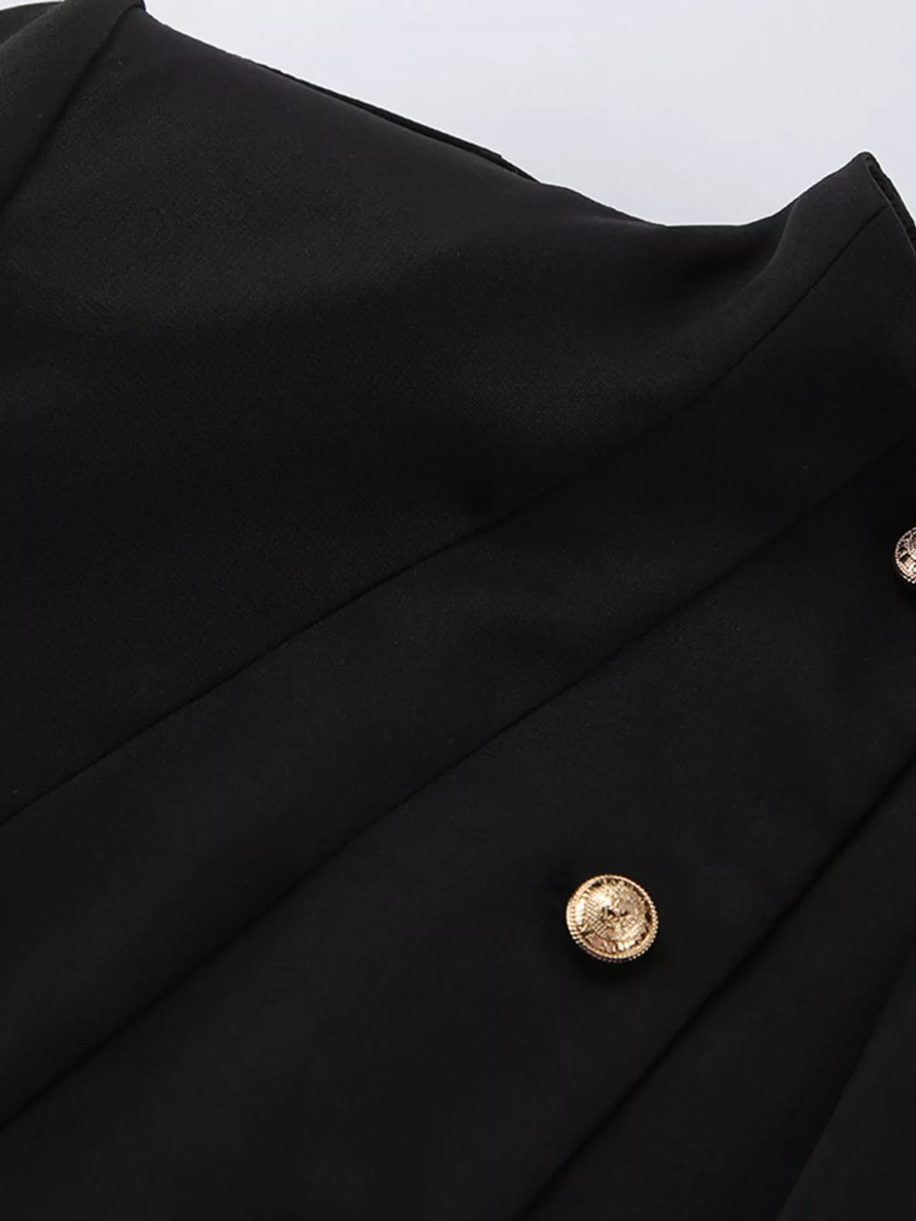 Elegant Stand Collar Blazer and Mini Skirt Set