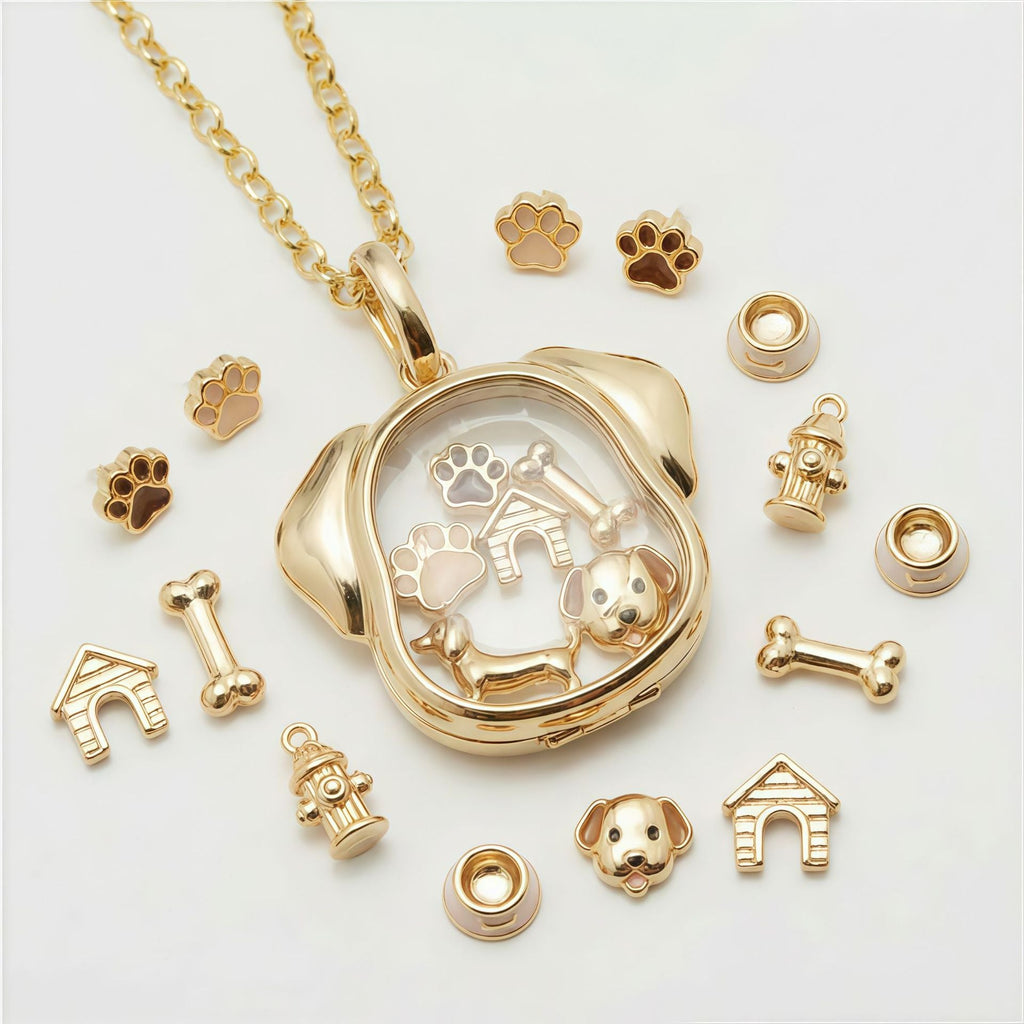 Dog Glass Locket Necklace Collection