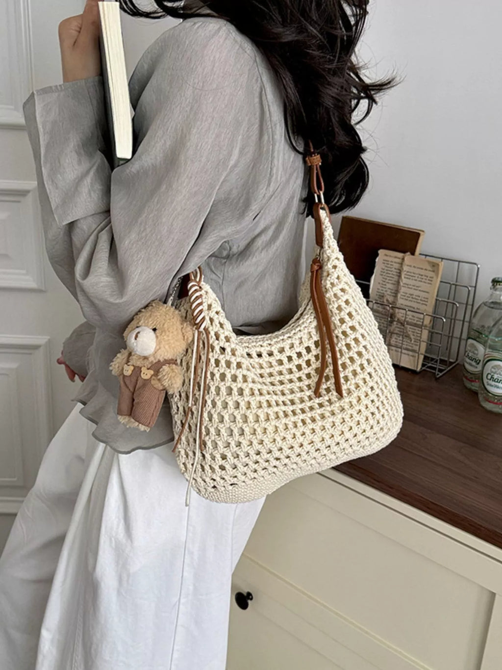 Crochet Knit Crossbody Bag