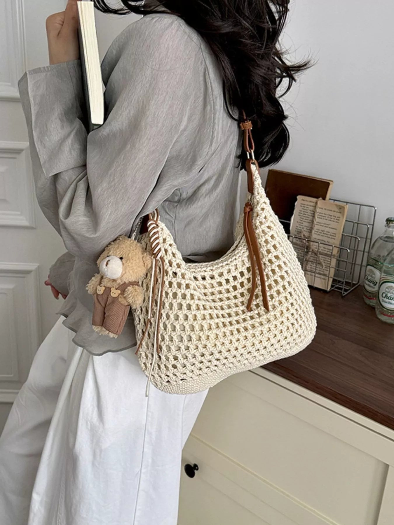 Crochet Knit Crossbody Bag