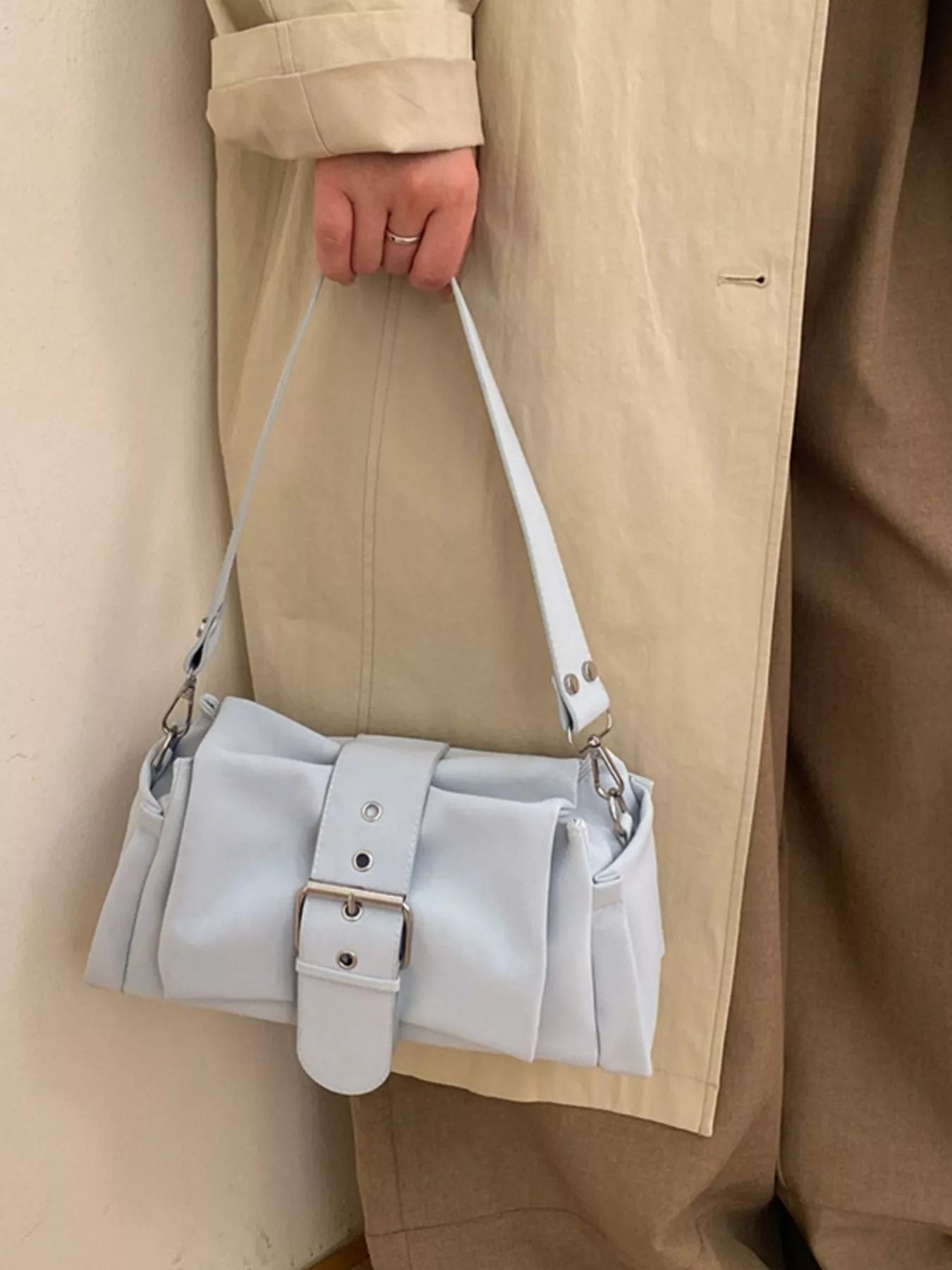 Buckle Detail Crossbody Bag