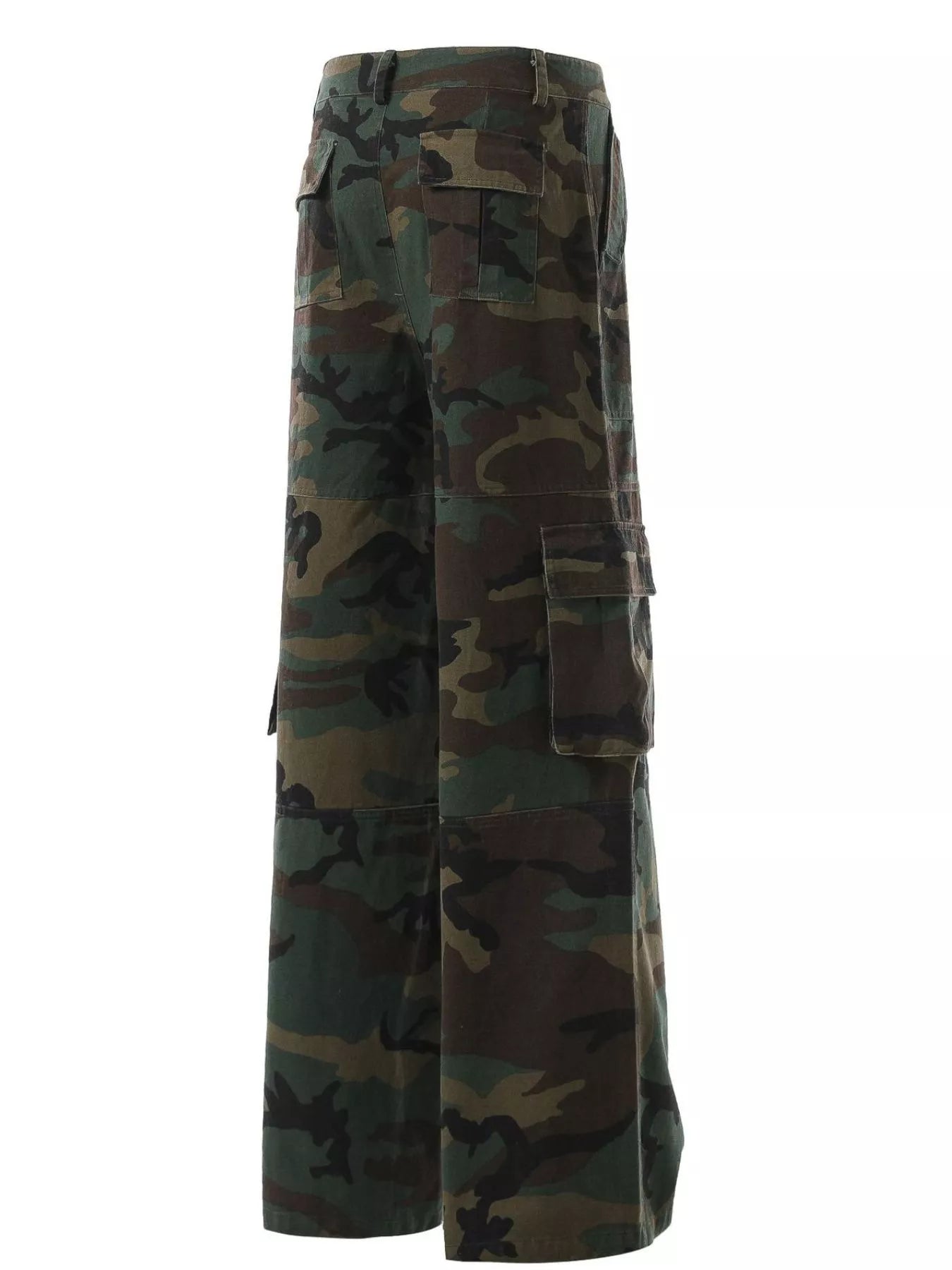 Men's Camouflage Wide-Leg Cargo Pants